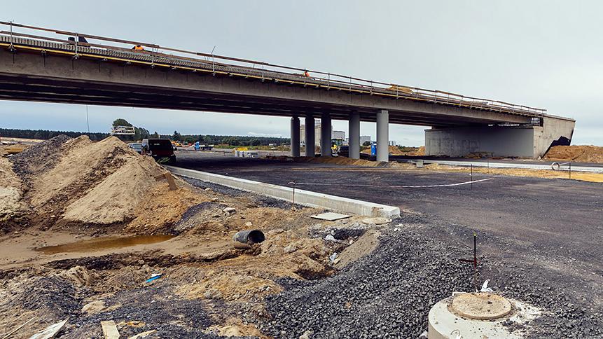 Zdjęcie z budowy drogi S3