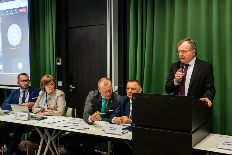 Miloslav Kala, President of the Czech SAO speaking at the EUROSAI WGEA session in Prague in September 2023