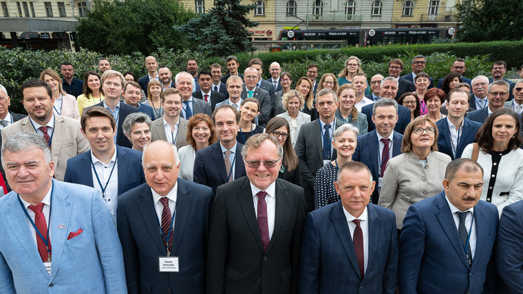 Group photo of participants of the EUROSAI WGEA session in Prague in September 2023
